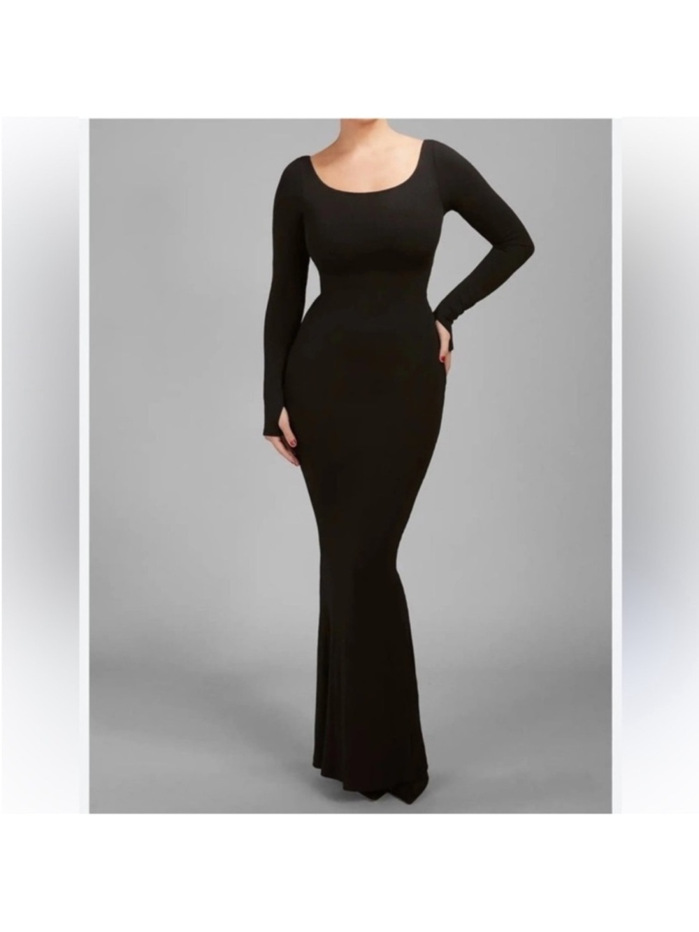 TA3 Scoopy Mermaid Dress Black Small | Viral Waist Snatching  | 🔥